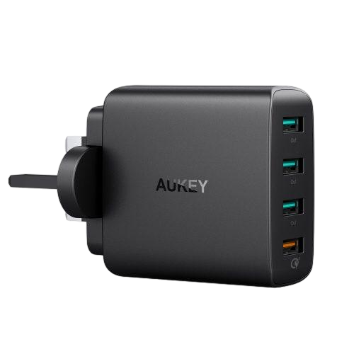 AUKEY charger with 4 ports QC3.0 black